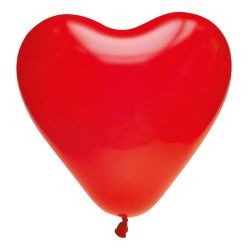 Ballon cœur rose bonbon 35 cm | Latex naturel | Lot de 8