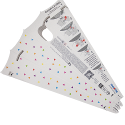 Cornet à ballon en carton 40x200 mm – Support personnalisable