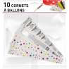 Cornet à ballon carton 40x200 mm personnalisable | Support ballon événementiel