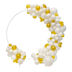 Arche carrée en ballons 2x2 m – Structure blanche ou or pour événements