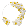 Arche carrée en ballons 2x2 m – Structure blanche ou or pour événements