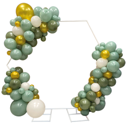Arche carrée en ballons 2x2 m – Structure blanche ou or pour événements