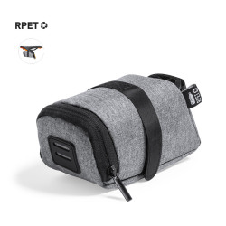 Sacoche de selle RPET 600D – Gris chiné – Rembourrée – Éco-responsable