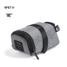 Sacoche de selle RPET 600D – Gris chiné – Rembourrée – Éco-responsable
