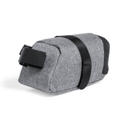 Sacoche de selle RPET 600D – Gris chiné – Rembourrée – Éco-responsable