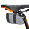 Sacoche de selle RPET 600D – Gris chiné – Rembourrée – Éco-responsable