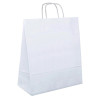 Sac en papier 450x160x480 mm | Poignée torsadée | Kraft ou Blanc