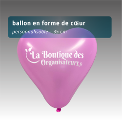 Ballon forme cœur personnalisable