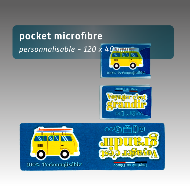 Pocket microfibre personnalisable