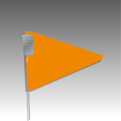 Piquets drapeaux triangulaires - avec pastilles de nuit