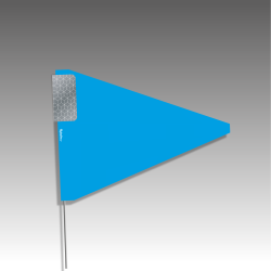 Piquets drapeaux triangulaires - avec pastilles de nuit