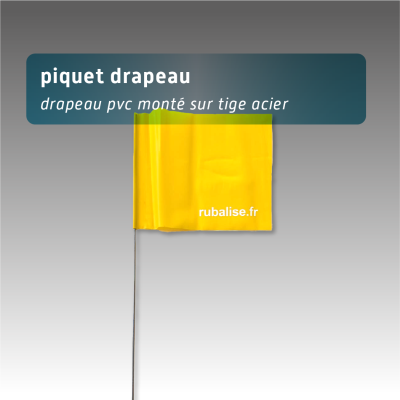 Lot de 100 piquets drapeaux 75cm - 6 coloris