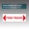 Flèche Aquilux double "Food Truck" 20 × 60 cm – épaisseur 3,5 mm
