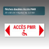 Flèche Aquilux double "Accès PMR" 20 × 60 cm – épaisseur 3,5 mm