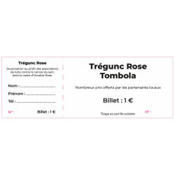 Ticket d’entrée personnalisable - carnet de tickets numérotés détachables - 150 x 70 mm