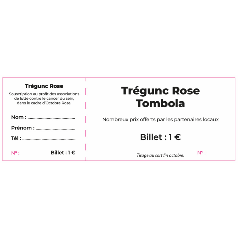 Ticket d’entrée personnalisable - carnet de tickets numérotés détachables - 150 x 70 mm