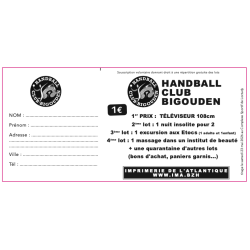 Ticket d’entrée personnalisable - carnet de tickets numérotés détachables - 210 x 100 mm