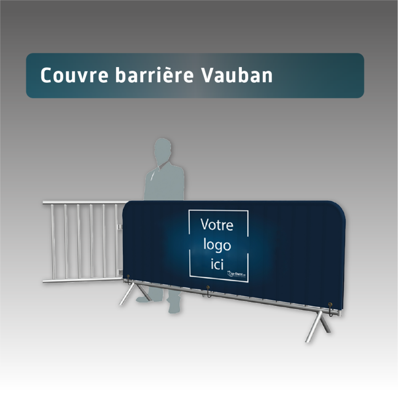 Housse de Barrière Vauban Double Face Personnalisable 80x200/80x250 cm – Polyester Spandex 260 g/m²