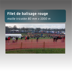 Filet de balisage - ROUGE - maille tricotée 80cm*1000m