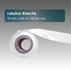 Rubalise Plastique Blanche 70 mm x 250 m – Balisage & Signalisation Extérieure