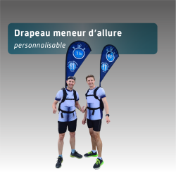 Drapeau voile pour afficher les allures en course à pied - Trek flag - personnalisable