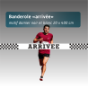 Banderole “ARRIVÉE” – 20 x 400 cm – Motif damier noir et blanc