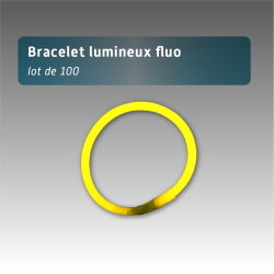 Bracelets lumineux fluo 6 coloris – Lot de 100 pour soirées et événements