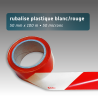 Rubalise de chantier plastique 50mm*100m rouge et blanc