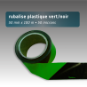 Rubalise plastique 50mm*100m noir et vert