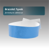 Bracelet Tyvex fermeture adhésive - 11 couleurs disponibles - personnalisable