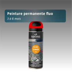 Bombe de Marquage Permanente Fluo 500 ml - 3 à 6 Mois - 7 Coloris