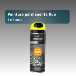 Bombe de Marquage Permanente Fluo 500 ml - 3 à 6 Mois - 7 Coloris