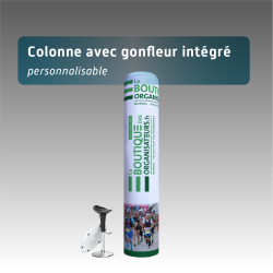 Colonne avec gonfleur intégré - personnalisée - 2 tailles disponibles
