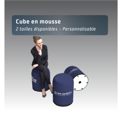 Cube en mousse - 2 tailles disponibles - personnalisable