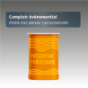 Présentoir publicitaire pliable avec plateau - Comptoir événementiel portable personnalisable