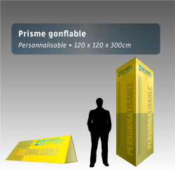 Prisme gonflable - personnalisable