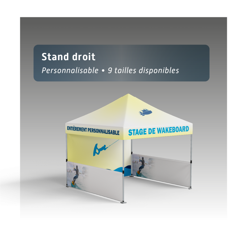 Stand droit - personnalisable - 9 tailles disponibles