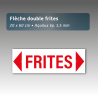 Flèche Aquilux Double "Frites" 20 x 60 cm - Panneau Directionnel Découpable