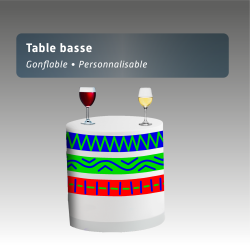 Table basse gonflable - personnalisable