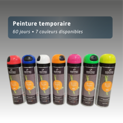 Marquage au sol temporaire 60 jours - 7 couleurs disponibles