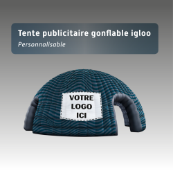Tente publicitaire gonflable Igloo - Pavillon pneumatique événementiel personnalisable