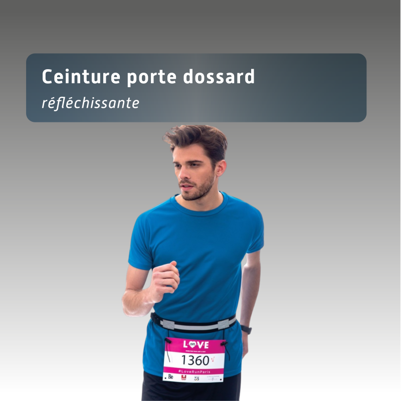Ceinture porte dossard réfléchissante