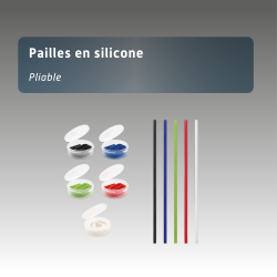 Paille silicone pliable