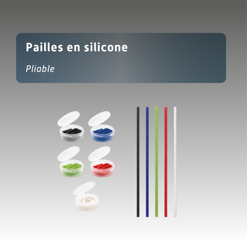 Paille silicone pliable