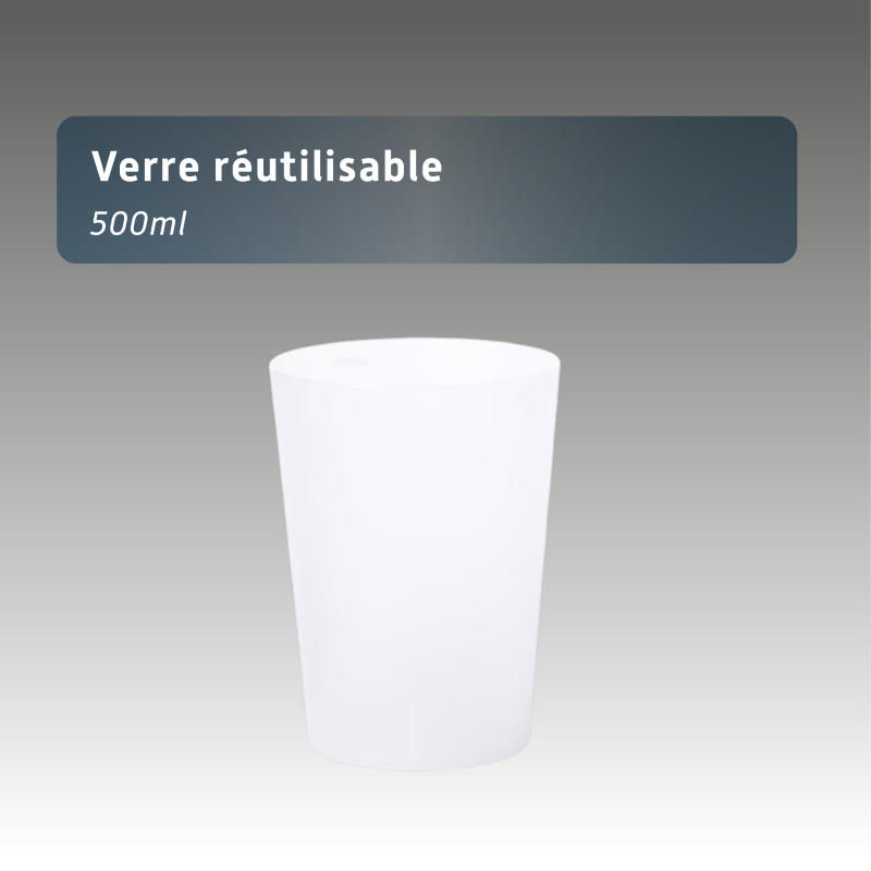 Verre réutilisable finition givrée