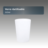 Verre réutilisable finition givrée