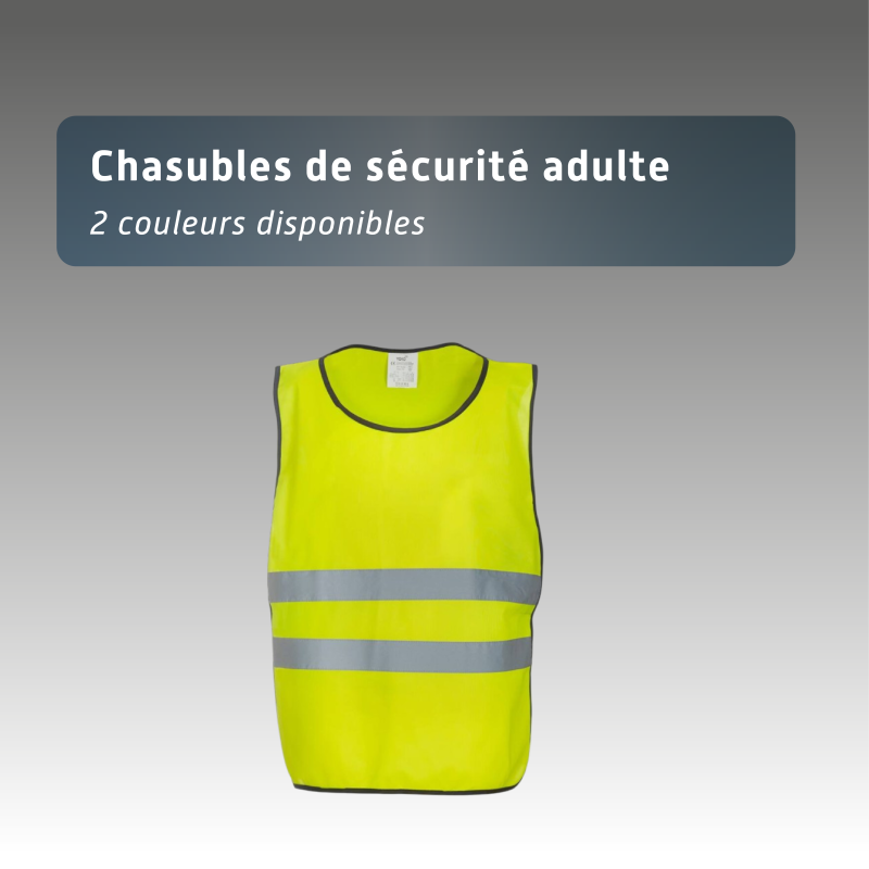Chasuble de sécurité adulte - 2 couleurs disponibles