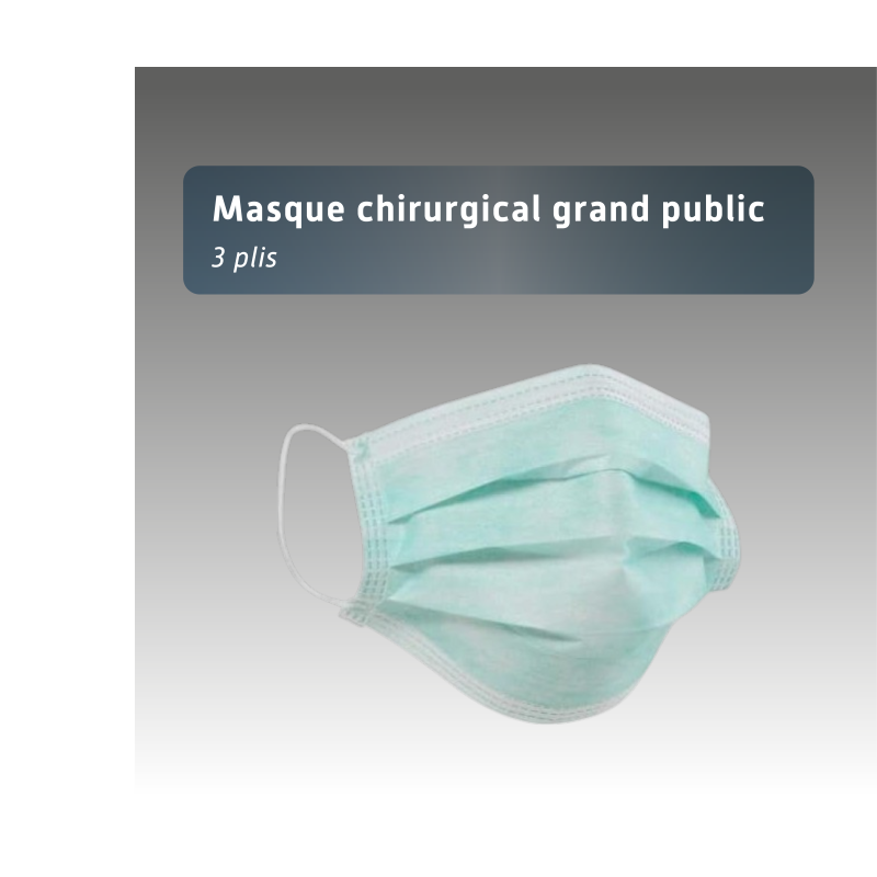 Masque Chirurgical Grand Public - 3 plis