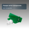 DESTOCKAGE - Flasque verte transparente avec mousqueton