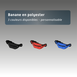 Banane en polyester - 3 couleurs disponibles - personnalisable